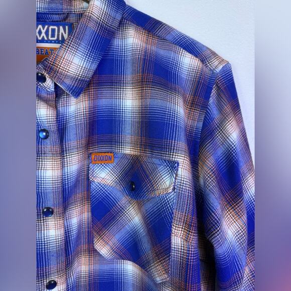Dixxon The Great One Flannel Wayne Gretzky Tribute Blue Orange Women's Size XL - Picture 5 of 14